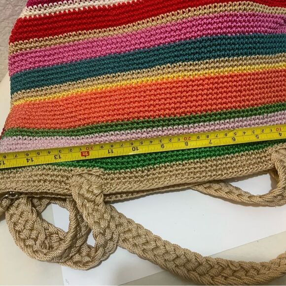 The Sak Rainbow Striped Woven Shoulder Bag Purse NWOT - Picture 11 of 12